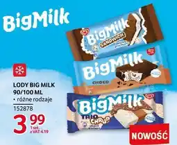Selgros Lody Big Milk różne rodzaje oferta