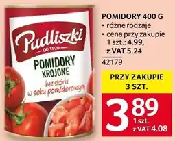 Selgros Pomidory krojone Pudliszki oferta