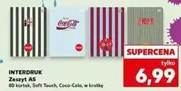 Kaufland Zeszyt a5 80k. soft touch kratka coca-cola Interdruk oferta
