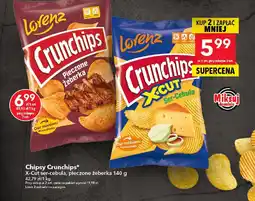 Lewiatan Chipsy Crunchips X-Cut ser-cebula, pieczone żeberka Lorenz oferta
