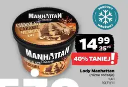 Netto Lody Manhattan chocolate caramel & peanut oferta