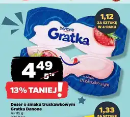 Netto Deser o smaku truskawkowym Gratka Danone oferta