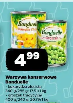 Netto Warzywa konserwowe kukurydza złocista, groszek tradycyjny Bonduelle oferta