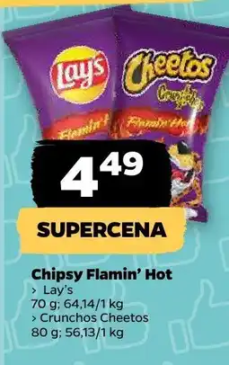 Netto Chipsy Flamin' Hot Lay's, Crunchos Cheetos Lay's, Cheetos oferta