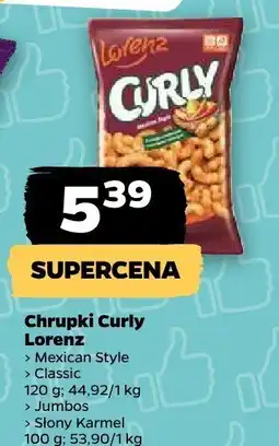 Netto Chrupki Curly Mexican Style, Classic, Jamajka, Słony Karmel Lorenz oferta