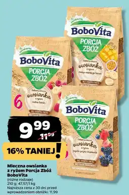 Netto Mleczna owsianka z ryżem Porcja Zbóż BoboVita oferta
