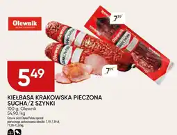 Chata Polska Kiełbasa krakowska pieczona sucha z szynki Olewnik oferta