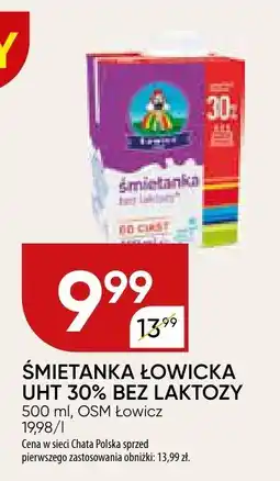 Chata Polska Śmietanka łowicka UHT 30% bez laktozy OSM Łowicz oferta