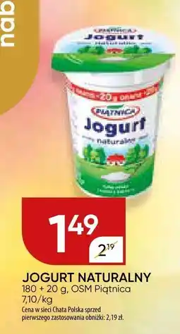 Chata Polska Jogurt naturalny OSM Piątnica oferta