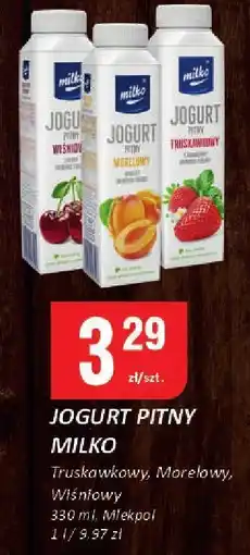 Chorten Jogurt pitny Milko truskawkowy, marelowy, wiśniowy oferta