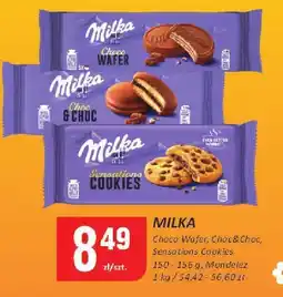 Chorten Ciastka Milka Choco Wafer, Choc&Choc, Sensations Cookies oferta