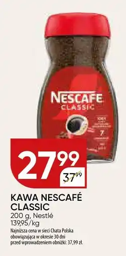 Chata Polska Kawa rozpuszczalna Nescafe Classic Nestle oferta