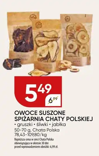 Chata Polska Owoce suszone Spiżarnia Chaty Polskiej oferta