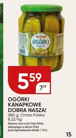 Chata Polska Ogórki kanapkowe Dobra Nasza! oferta