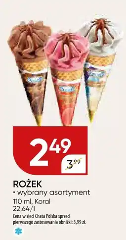 Chata Polska Lody rożek Koral oferta