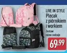 ALDI Plecak z piórnikiem i workiem Live In Style oferta