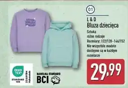 ALDI Bluza dziecięca L&D oferta