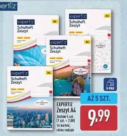 ALDI Zeszyt ćwiczeń a4 16k kratka Expertiz oferta