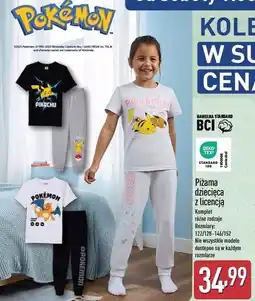 ALDI Piżama dziecięca pokemon 122/152 oferta