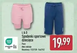 ALDI Spodenki dziecięce sportowe 122/128-146/152 L&D oferta