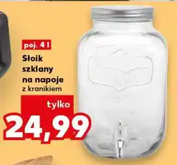 Kaufland Słoik szklany na napoje z kranikiem oferta