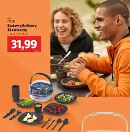 Lidl CRIVIT Zestaw piknikowy, 33 elementy oferta