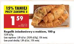Biedronka Rogalik śniadaniowy z makiem, 100 g oferta