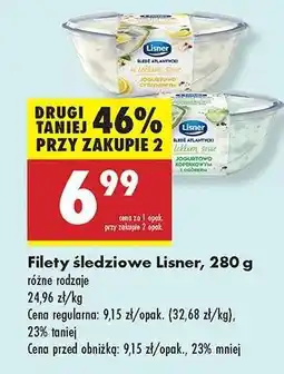 Biedronka Filety śledziowe Lisner 280 g oferta
