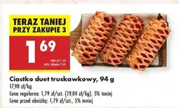 Biedronka Ciastko duet truskawkowy 94 g oferta