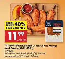 Biedronka Polędwiczki z kurczaka w marynacie mango lassi Czas na Grill 400 g oferta