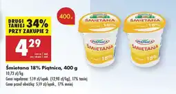 Biedronka Śmietana 18% Piątnica, 400 g oferta