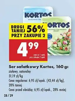 Biedronka Ser sałatkowy Kortos, 160 g oferta