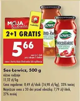 Biedronka Sos Łowicz, 500 g oferta