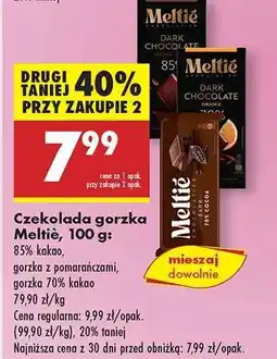 Biedronka Czekolada gorzka Meltié, 100 g oferta