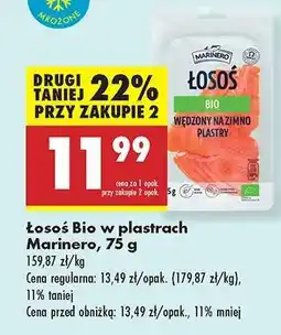 Biedronka Łosoś Bio w plastrach Marinero, 75 g oferta