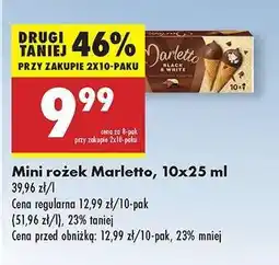 Biedronka Mini rożek Marletto, 10x25 ml oferta