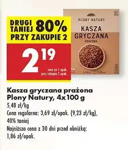 Biedronka Kasza gryczana prażona Plony Natury 4x100 g oferta