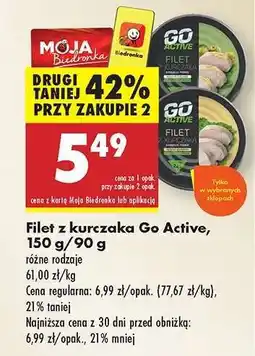 Biedronka Filet z kurczaka Go Active, 150 g/90 g oferta