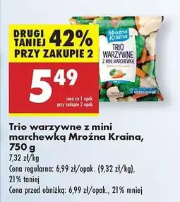 Biedronka Trio warzywne z mini marchewką Mroźna Kraina 750 g oferta
