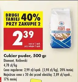 Biedronka CUKIER PUDER 500 G oferta