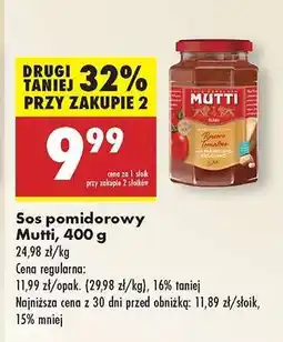 Biedronka Sos pomidorowy Mutti, 400 g oferta