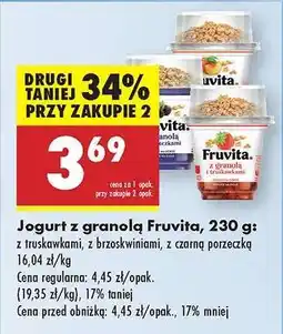 Biedronka Jogurt z granola Fruvita , 230 g oferta