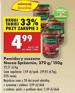 Biedronka Pomiodory suszone Nasza Spiżarnia, 270 g/150g oferta