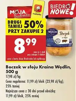 Biedronka Boczek w słoju Kraina Wędlin, 500 g oferta