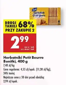 Biedronka Herbatniki Petit Beurre Bonitki 400 g oferta