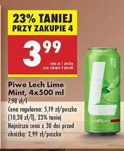 Biedronka Piwo Lech Lime Mint, 4x500 ml oferta