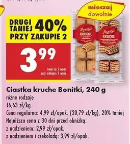 Biedronka Ciastka kruche Bonitki, 240 g oferta