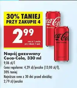 Biedronka Napój gazowany Coca-Cola, 330 ml oferta