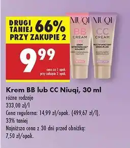 Biedronka Krem BB lub CC Niuqi, 30 ml oferta