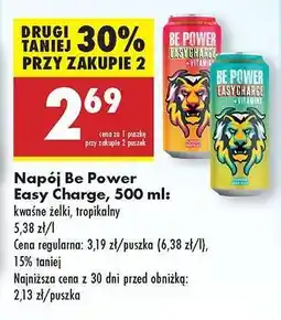 Biedronka Napój Be Power Easy Charge, 500 ml oferta